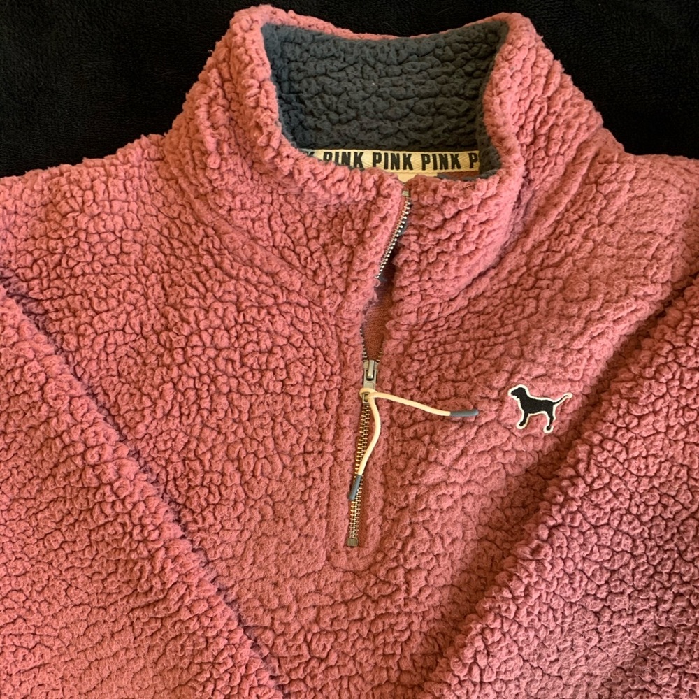 PINK Comfy 3/4 Zip Pullover